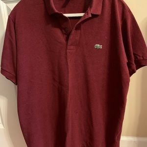 Dark Red/burgundy Lacoste Classic Fit US XL polo shirt